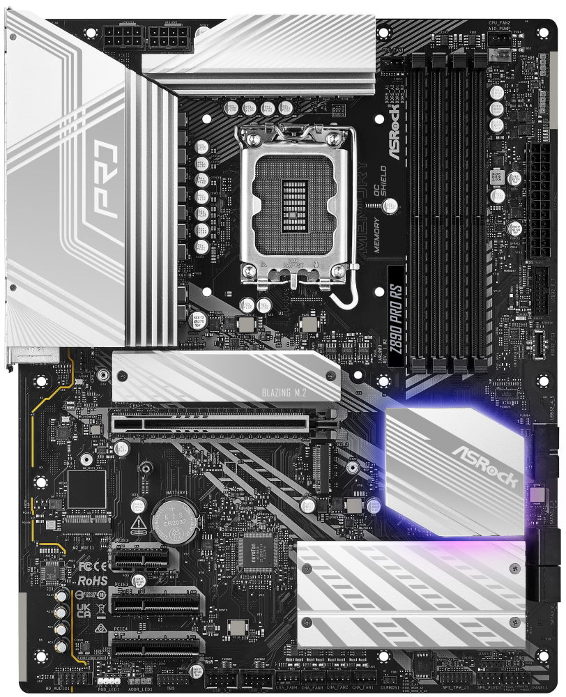 ASRock Z890 Pro RS / Intel Z890 / LGA1851 / 4x DDR5 / 4x M.2 / HDMI / DP / 2x Thunderbolt 4 / ATX